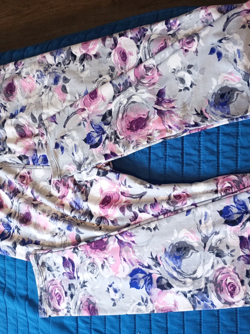 Floral Print Throw Blanket in Pink, Purple, and Blue